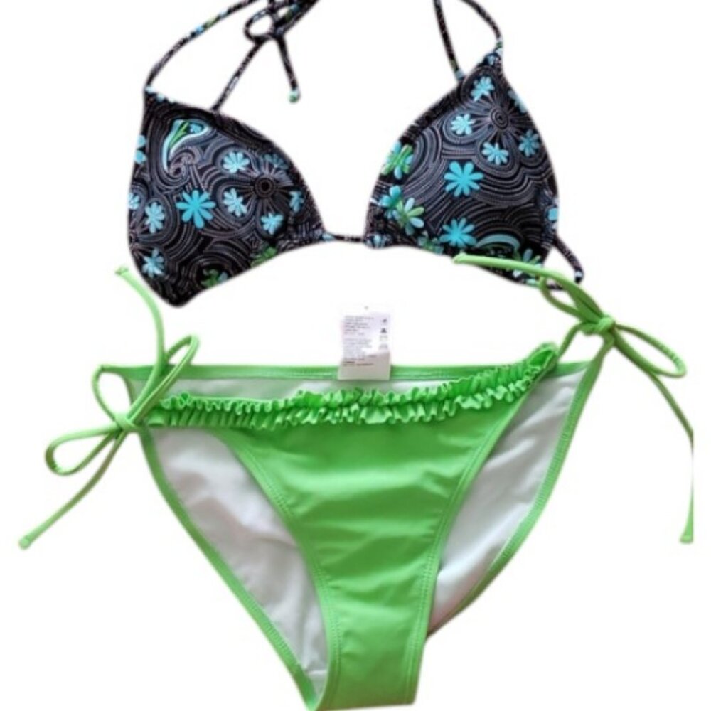 725 Originals bikini bundle green and black size S